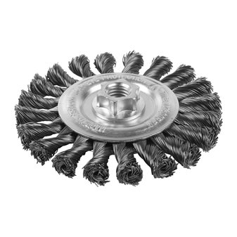 Wheel brushes for small angle grinder - knotted