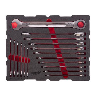 MAX BITE Ratcheting Combination Spanner Set Packout Foam Insert