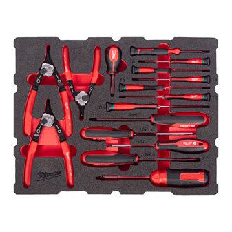 Screwdriver and Circlipplier Set Packout Foam Insert