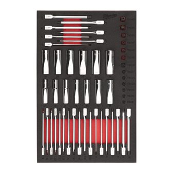 1/4'', 3/8'' and 1/2'' Socket and Bit Long/Std Socket Set Foam Insert