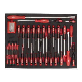 Insert mousse jeu de tournevis et levier 70 pcs
