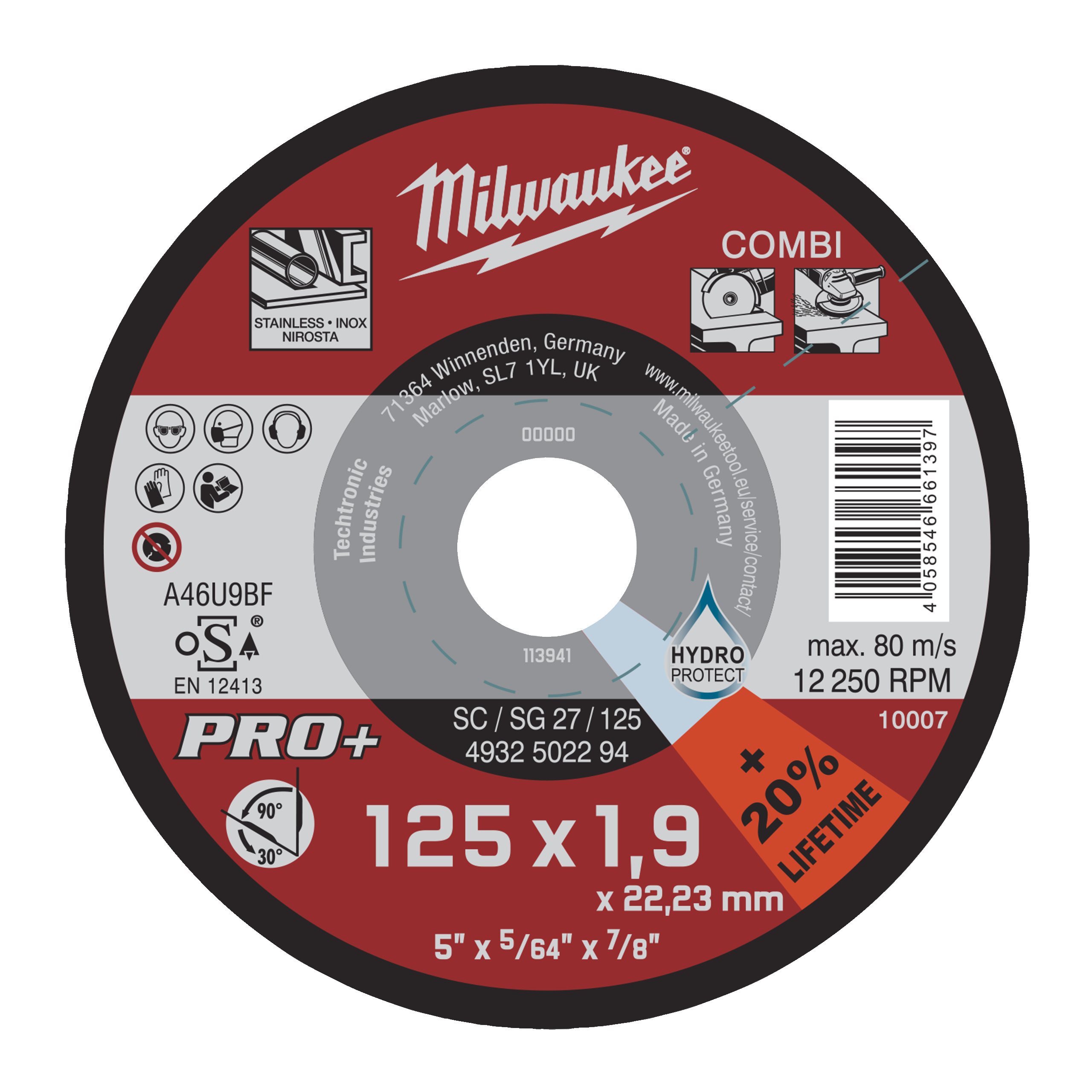 Milwaukee Discos combinados de corte y desbaste PRO+ · 4932502294