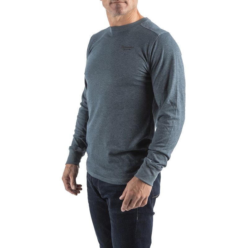 Milwaukee Hybrid triko s dlouhým rukávem - M - modré