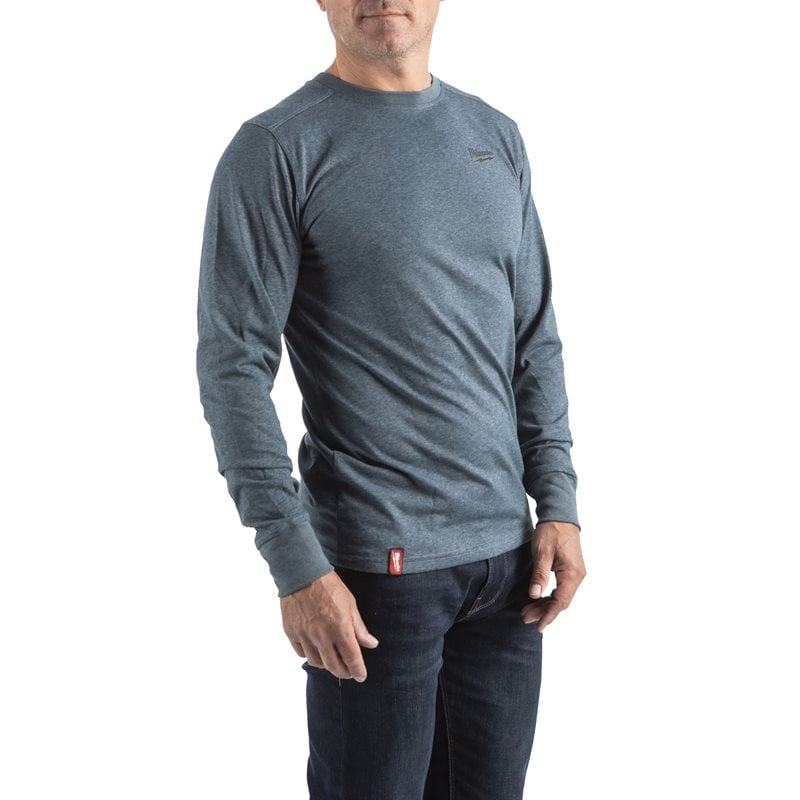 Milwaukee Hybrid triko s dlouhým rukávem - M - modré