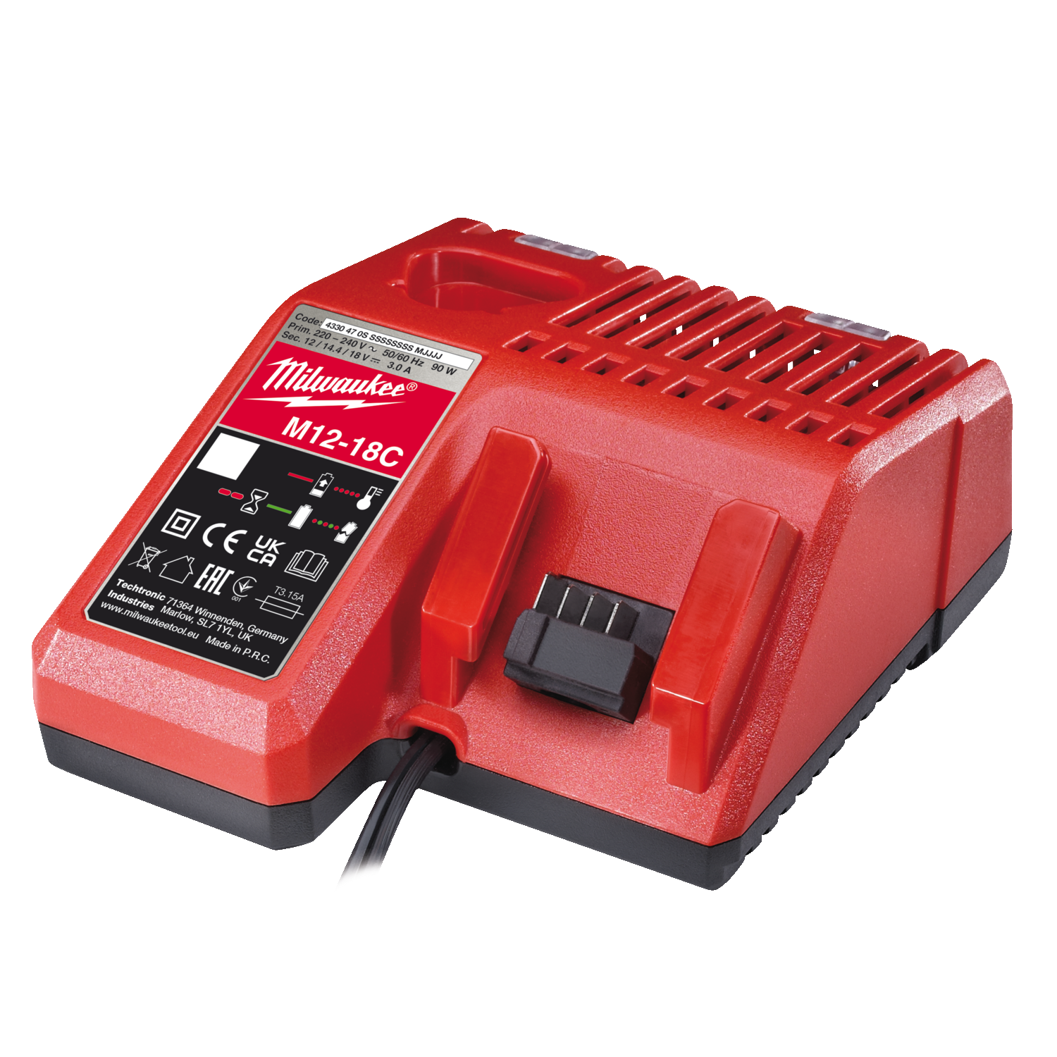Multi Voltage Charger Power Charger for Cordless Power Tools M12 18 C Milwaukee Tool EU