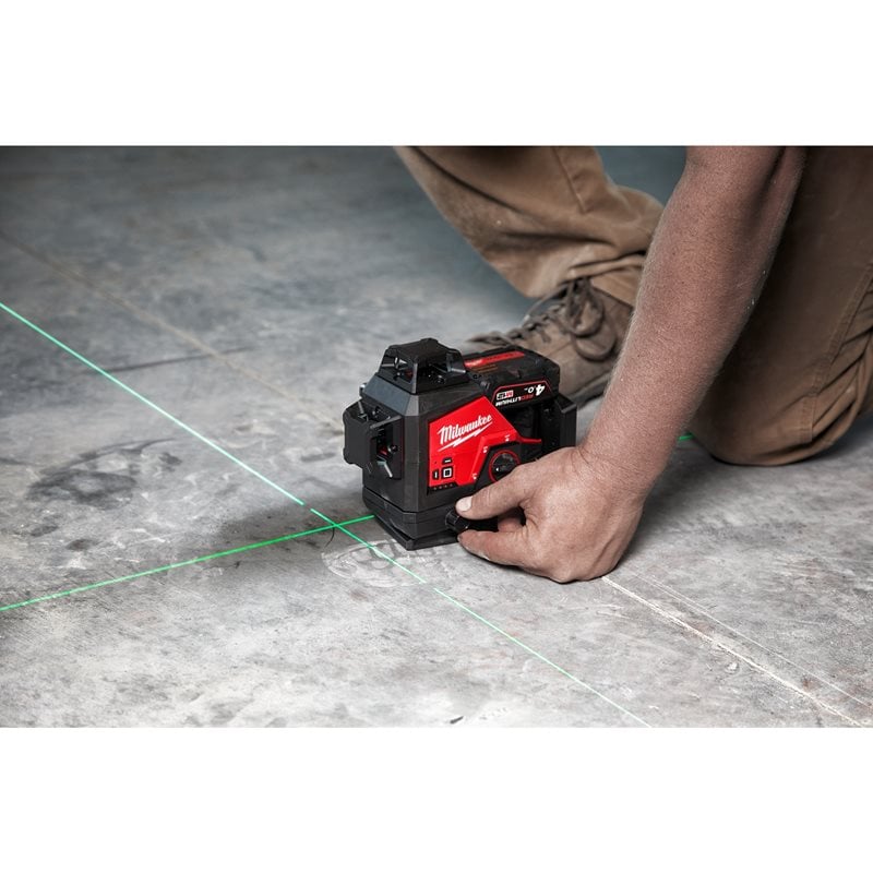 Milwaukee M12 3PLSKIT-401P laser 360° se zeleným paprskem se 3 rovinami, příslušenství