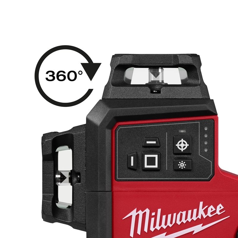 Milwaukee M12 A3PLO-401C Křížový laser 360° s automatickým zarovnáním paprsku
