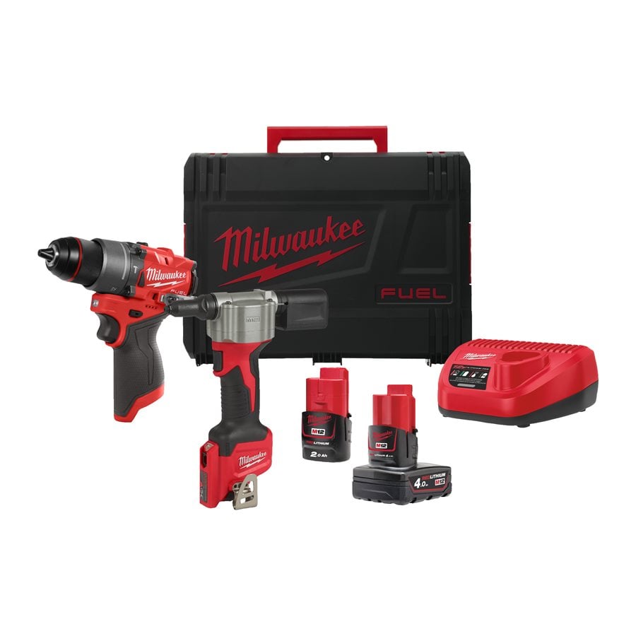 Milwaukee M12 FPP2D2-422X pri delu