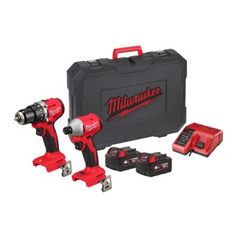 Pack 3 outils M18 BPP3C-502B meuleuse + perforateur + perceuse visseuse 18V  - 4933472242 MILWAUKEE - Outillage