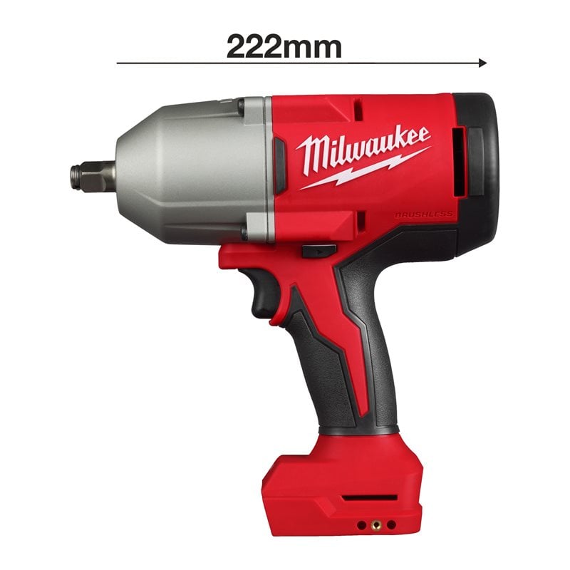 Milwaukee M18 BLHIWF12-0X 1/2 rázový utahovák s pojistným kroužkem - 1627 Nm