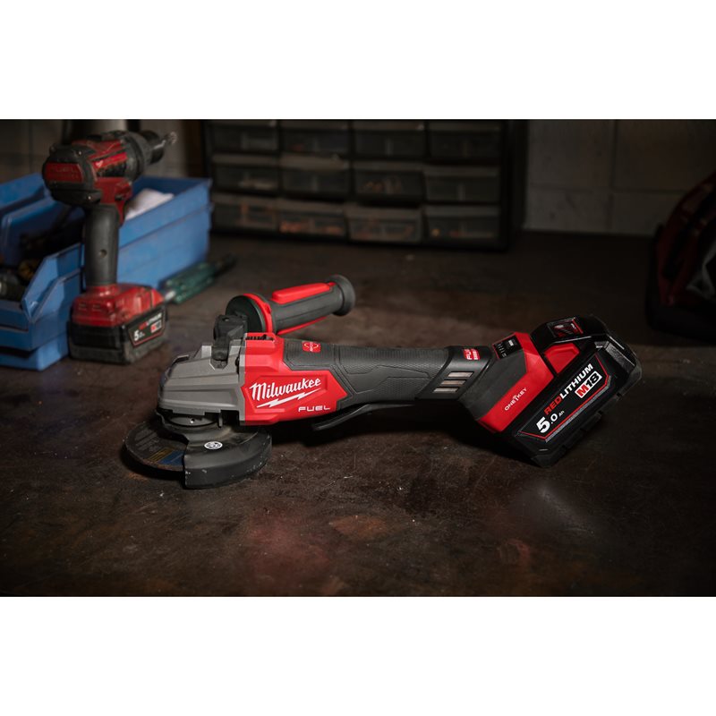Milwaukee M18 FSAGSVO125X-502X Bezpečnostní bruska 125mm, reg. otáček, ONE-KEY