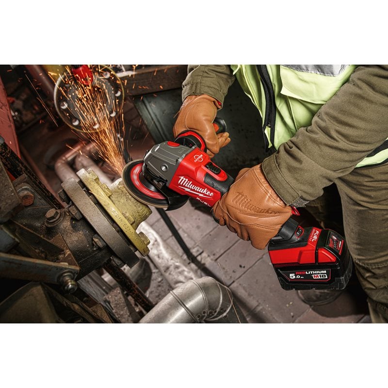 Milwaukee M18 125 mm FSAGV125XB-0 Úhlová bruska s posuvným spínačem,Reg. rychlosti