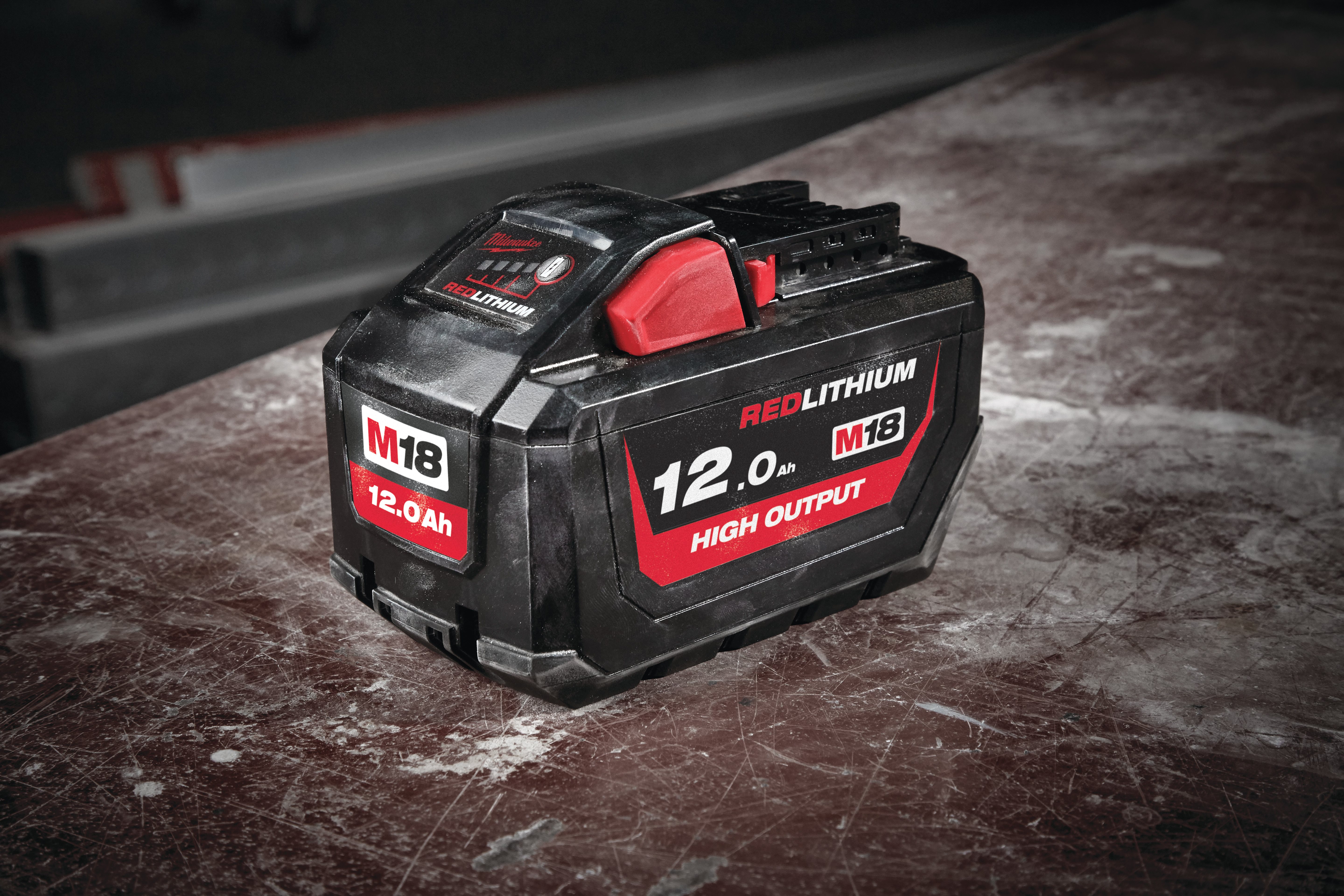 M18 HIGH OUTPUT 12.0 Ah Battery Batteries Milwaukee Tool UK